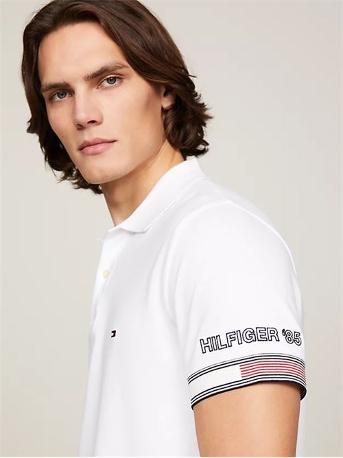 flag cuff slim polo TOMMY HILFIGER | MW0MW34780YBR